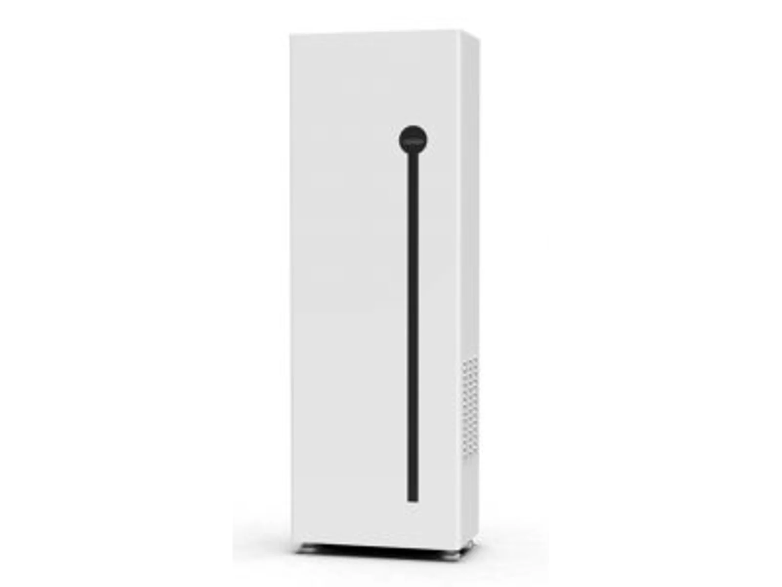 Tall white 48V power-bank enclosure on a white background
