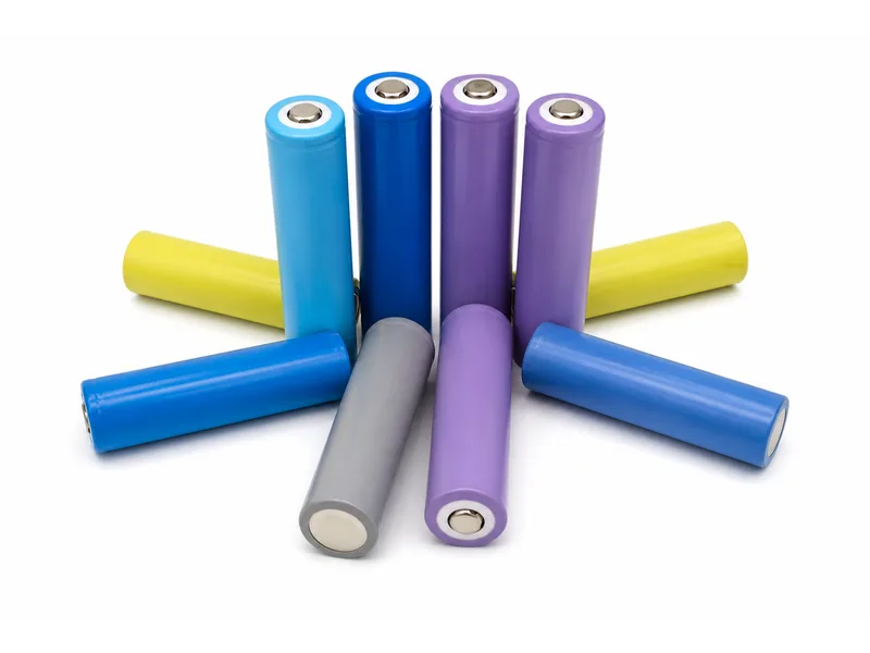 Illustration of a mixed-color cylindrical cell cluster